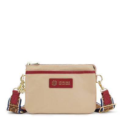 Torebki Listonoszki Kipling Riri Beżowe | PL1665-YSG